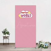 Aperturee Aperturee Dusty Rose Girls World Birthday Rectangle Backdrop